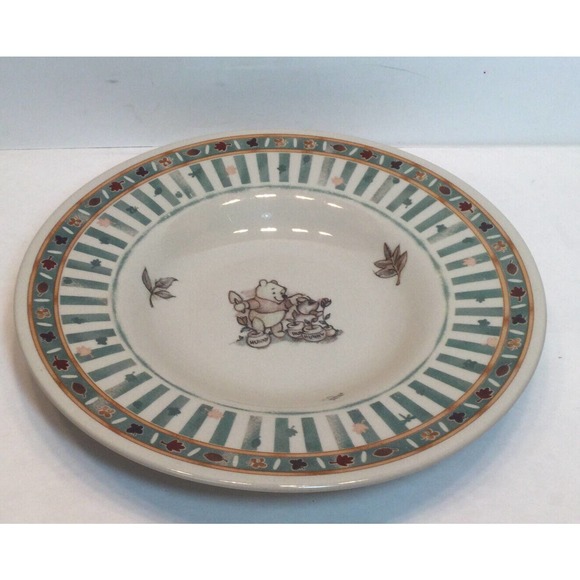 Disney Winnie The Pooh 100 Acre Wood Stoneware 9" Rim Bowl Salad Soup Pasta - Picture 2 of 3
